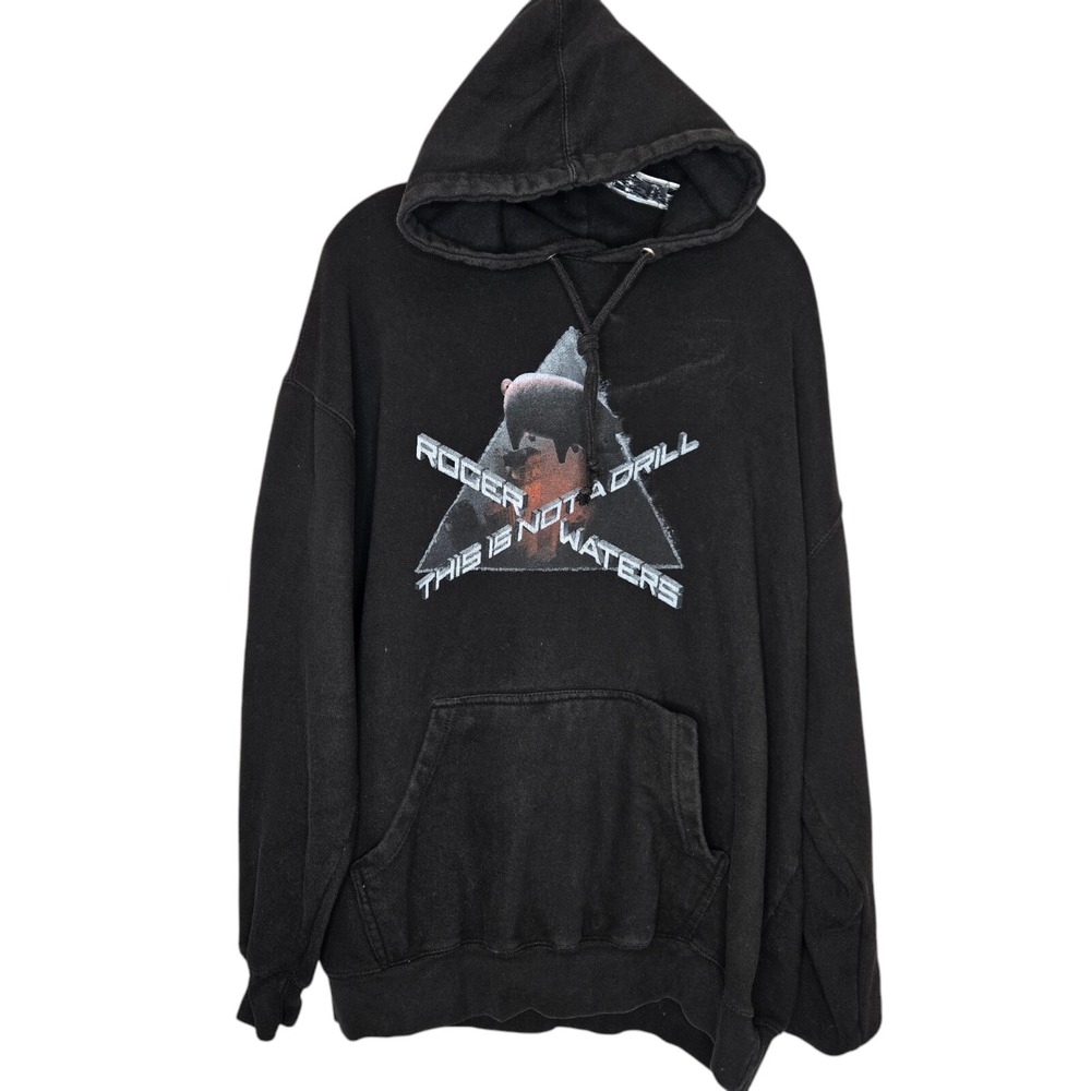 Roger Waters This Is Not A Drill Tour 2022 Sweatshirt Hoodie XL Pink Floyd Black
